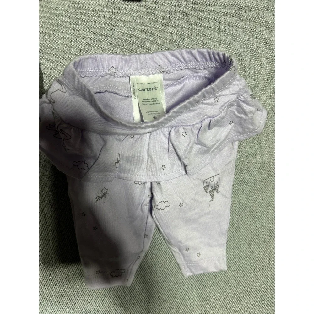 Carters Bodysuits‎ Pants Set Baby Newborn NB Multicolor Floral Farm 8pc Lot